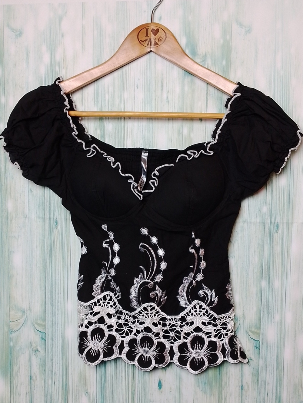 2 Tops NOA Cotton Blouses Black And White Small